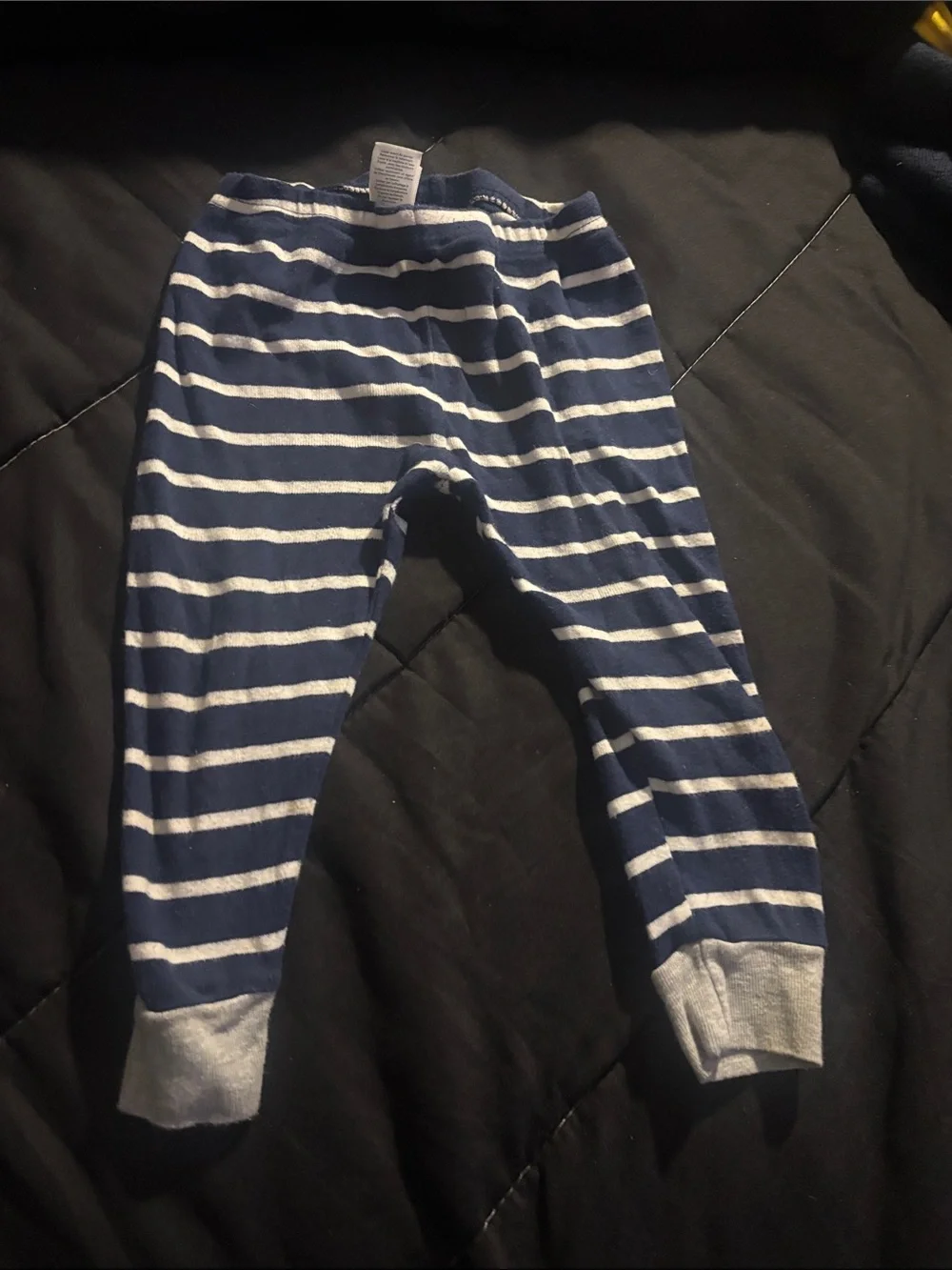 Carter's Navy and White Striped Leggings